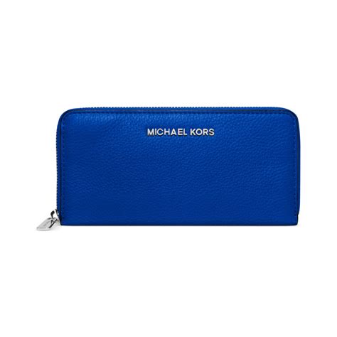 michael kors slim wallet in electric blue